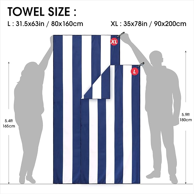 4Monster Microfiber Beach Towel Quick Dry,Super Absorbent Lightweight Travel Towel for Swimmers, Sand Free Camping Towel, Beach Towels for Pool,Swim,Water Sports,Yoga