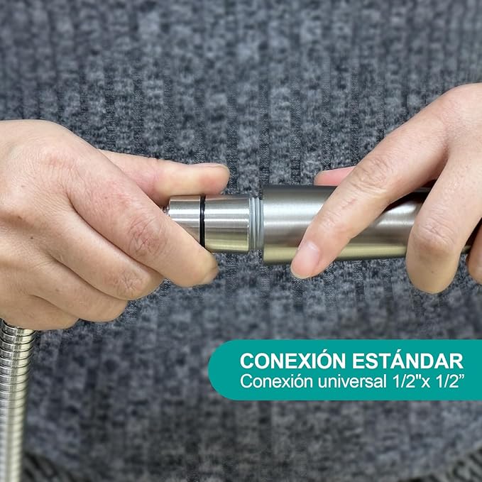 shower hose 304 stainless steel extra long shower hose replacement handheld shower head hose extension (Brushed-Nickel, 78 inch)