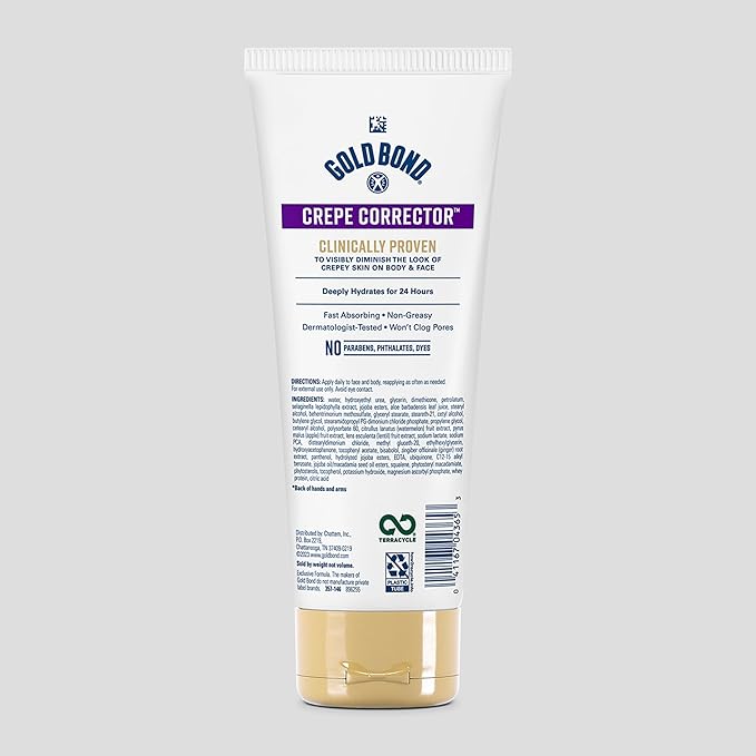Gold Bond Age Renew Crepe Corrector Body Lotion, Replenishing & Smoothing Formula, 8 oz. & Age Renew Neck & Chest Firming Cream, 2 oz., Clinically Tested Skin Firming Cream