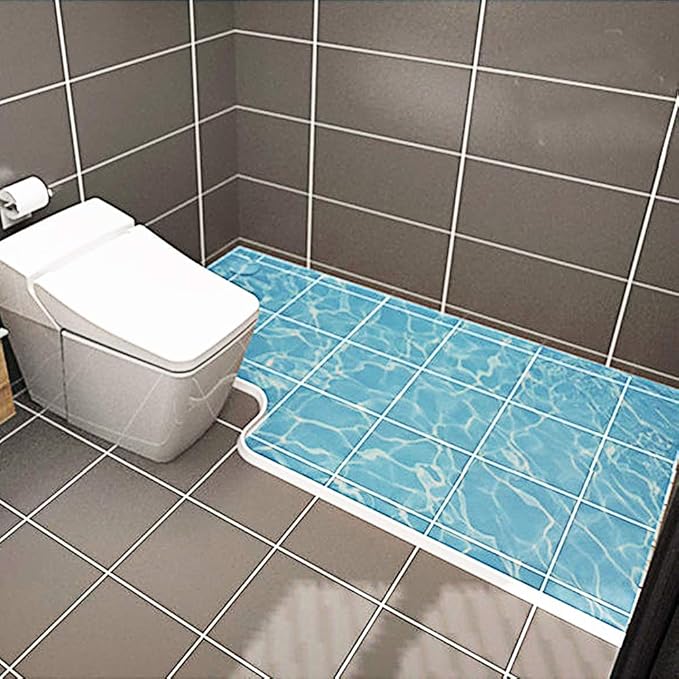 Duzzy 98 Inch Collapsible Shower Threshold Water Dam, Ideal for Wheelchair Accessible, Suitable for Accessibility ADA Handicap Showers