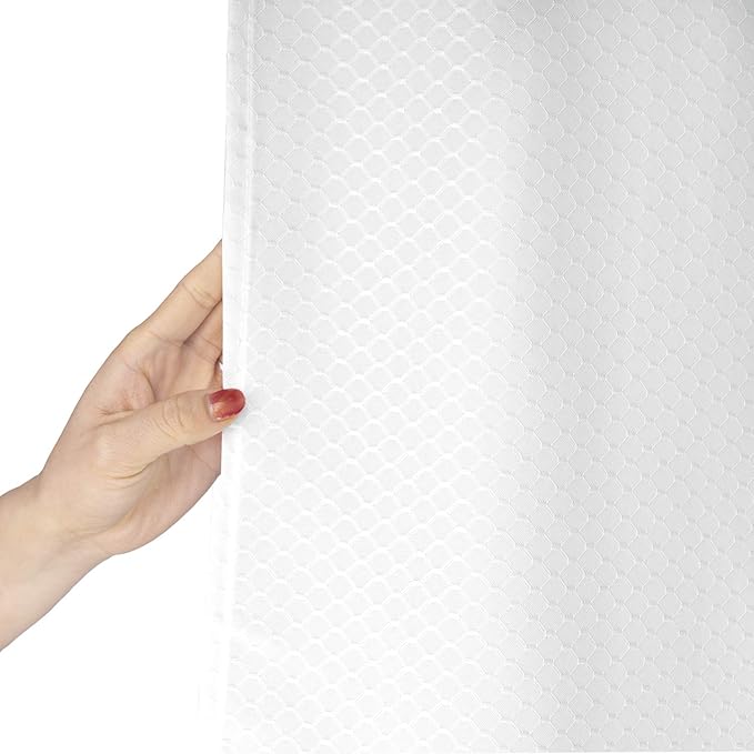 AooHome 72x78 Inch White Shower Curtain, Extra Long Fabric Bathroom Curtain Waffle Weave Design with Hooks, Weighted Hem, Heavy Duty, Water Repellent, 72 Width by 78 Height Inch