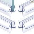 Frienda 8 Pcs Shower Door Bottom Seal 1/2" x 36'' Clear PVC Glass Door Sweep Shower Frameless Seal Strip for Replacement Stopping Leaks and Creating Water Barrier