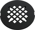 4-1/4 inches Snap-On Round Shower Drain Cover, Stainless Steel (Matte Black)