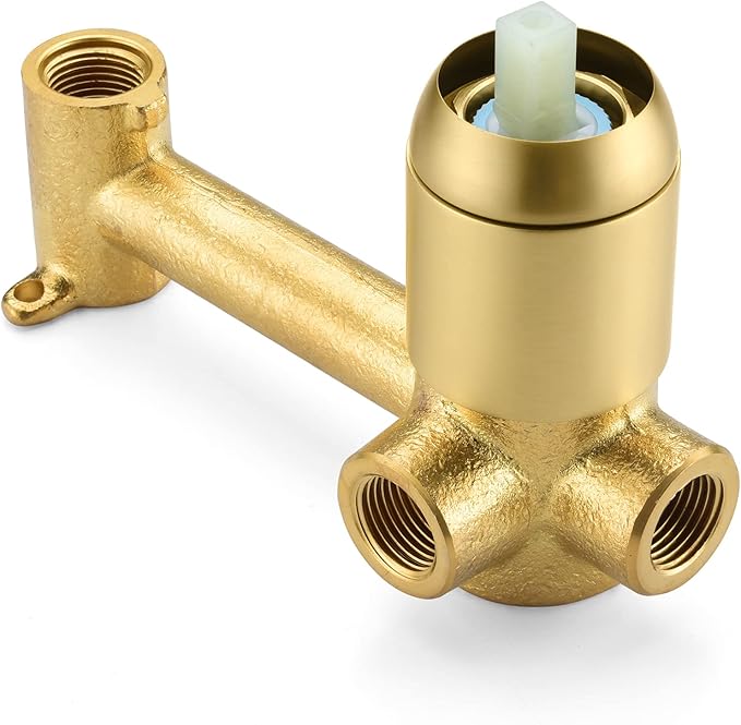 SUMERAIN Wall Mount Bathtub Faucet Tub Filler with Valve, Brushed Gold Single Handle