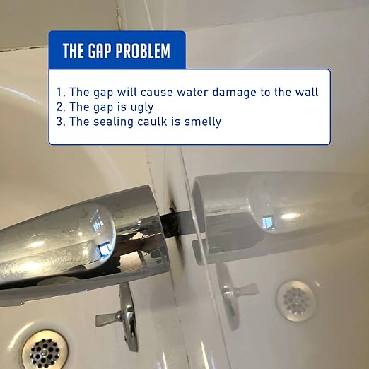 1/4" Spacer for Tub Spout, Flange Trim Ring for Bath Faucet, Eschutcheon Cover Plate for Spigot with Split PP Blocking Water, Shower Pipe Remodeling Sealer for Bathroom(SUS304-Brushed)