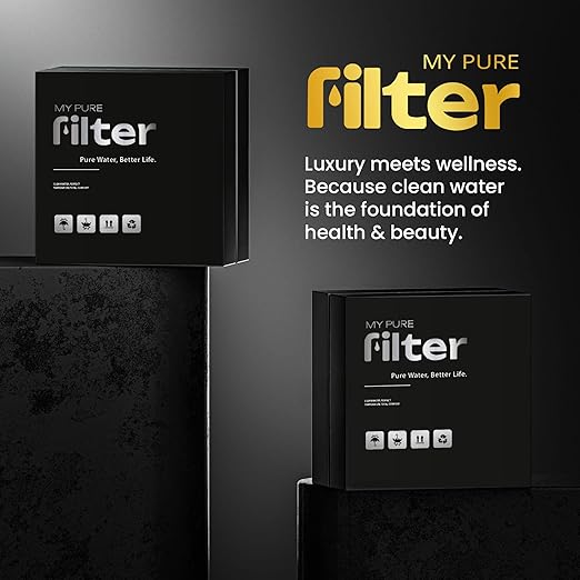 Shower with Internal Filter – Kit with 2 High-Pressure Water Softeners for Hard Water – Includes Replaceable Filters and Easy-Install Kits – Silver – My Purefilter
