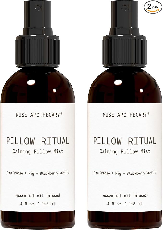 Muse Apothecary Pillow Ritual - Aromatic, Calming and Relaxing Pillow Mist, Linen and Fabric Spray - Infused with Natural Aromatherapy Essential Oils - 4 oz, Cara Orange + Fig + Blackberry Vanilla, 2