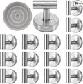 Suction Cup Hook for Shower, 16 Pack Wall Mount Towel Holder, Removable Towel Hook - Stainless Steel No Drill Hook for Bathroom Window Glass Door Wall Home Kitchen Brushed Silver