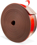 Wide Silicone Weather Stripping, 2 inch (W) x 20 Ft (L) Door Draft Stopper, Silicone Seal Strip for Doors Windows and Shower Glass Gap, Brown