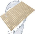 Modern Simplicity Family Expenses Bathroom Bathtub Floor Non-Slip mat with Drainage Hole with Sucker Shower Bathroom Foot pad (Khaki)