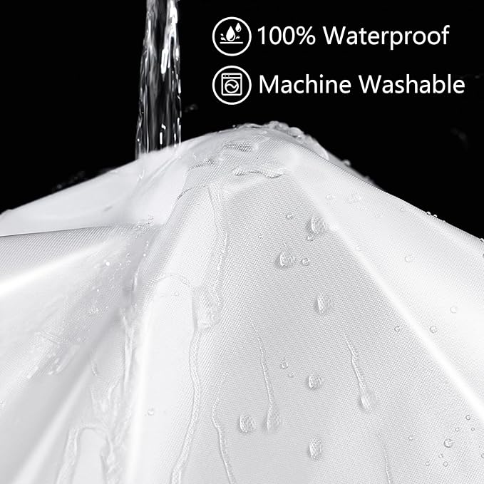 VANZAVANZU Hookless Shower Curtain with Mesh Top and Snap in Waterproof Liner, Waffle Weave, Weighted Magnets Hem, Machine Washable, 72 x 75 Inches – (Black)