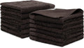 100% Cotton Washcloths Set 13” x 13” | Chocolate Towels | Set of 24 Ultra Soft and Highly Absorbent Washcloths Sets for Bathroom, Gym, Hotel, Spa | Machine Washable Face Towel