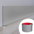 Duzzy Flexible Baseboard Molding Trim, 5 Inch(W) x 60 Feet(L) Peel and Stick Rubber Wall Trim Molding, Self-Adhesive Vinyl Wall Base Cove Base (Grey)