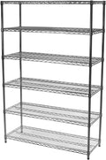 Shelving Inc. 24" d x 30" w x 54" h Chrome Wire Shelving with 6 Tier Shelves, Weight Capacity 800lbs Per Shelf
