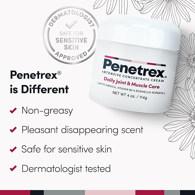 Penetrex Joint & Muscle Therapy Trio - Soothing Comfort for Back, Neck, Hands, Feet - Premium Whole Body, Rub with Arnica, Vitamin B6 MSM & Boswellia - 2oz, 3oz, 4oz