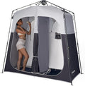 KingCamp Instant Shower Tent, Portable Superior Stable Privacy Shelter, 2 Large Rooms Outdoor Toilet Tent with Floor for Beach, Camping & Hiking, Setup in Under 60s