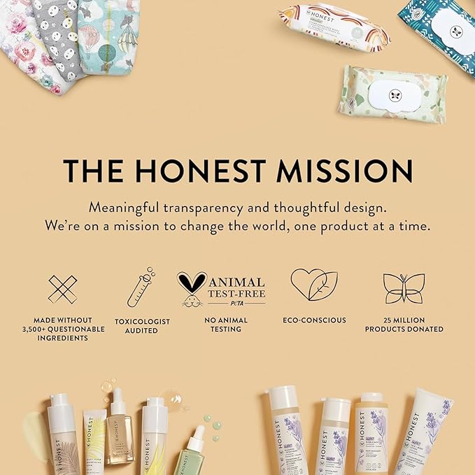 The Honest Company Foaming Bubble Bath Refill Carton Gentle for Baby Naturally Derived Tear-Free Hypoallergenic Lavender Calm 32 fl oz