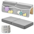 IFNOW Baby Bath Kneeler and Elbow Rest Pad Set- 26'' Extra Long and 2.4'' Thick- with Back Brace，Quick Dry Kneeling Pad for Bathing Baby with Knee & Arm Support, Non-Slip Bathtub Mat with Organizer