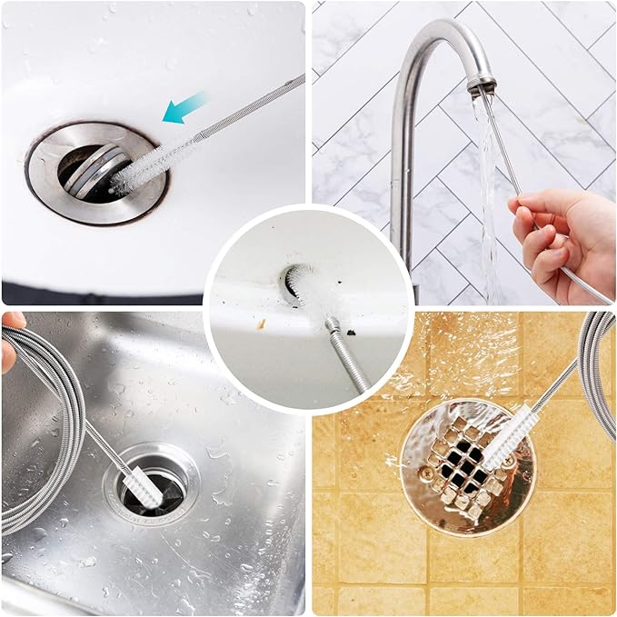 Long Drain Brush Flexible Feeding Tube Brush Slim Cleaning Brush Hose Pipe Brush