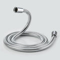 71-Inch Silver Metal Shower Hose with Dual Cone Anti-Tangle Nuts: 304 Stainless Steels Design, Universal G1/2 Connector for Outdoor/Indoor Use -Suit for Home Gardening, Washing, Showering