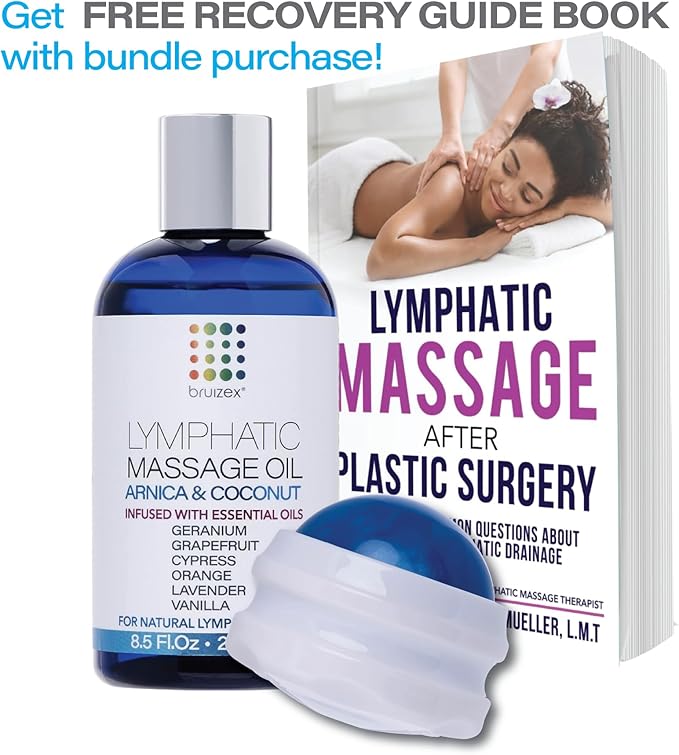 Lymphatic Drainage Massager, Massage Roller Ball, Fibro Body Roller for Fibrosis Treatment, Liposuction, 360 Lipo, Tummy Tuck & BBL Post Surgery Recovery