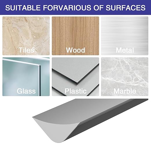 Flexible Molding Trim, Flexible Bendable Adhesive Caulking Strip, Molded Trim, Peel and Stick Home Decorative Edge for Bathroom, Kitchen, Floor, Wall (Grey, 0.83in x 0.24in x 3.3ft)