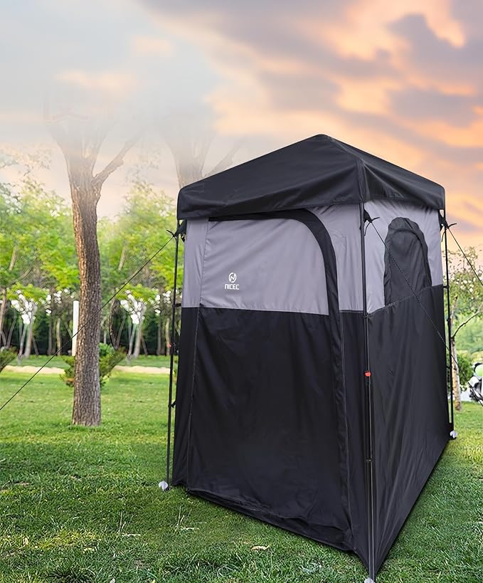 Nice C Camping Shower Tent, Instant Pop Up Privacy Changing Tent, Outdoor Shower Enclosure, Toilet Tents, Camping Bathroom, Oversize (Square – 1 Room)