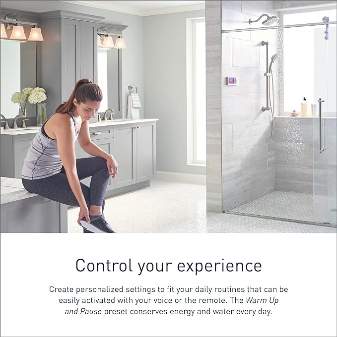 Moen Terra Beige Smart Shower 2-Outlet Digital Water System Controller for Thermostatic Shower Valve, TS3302TB