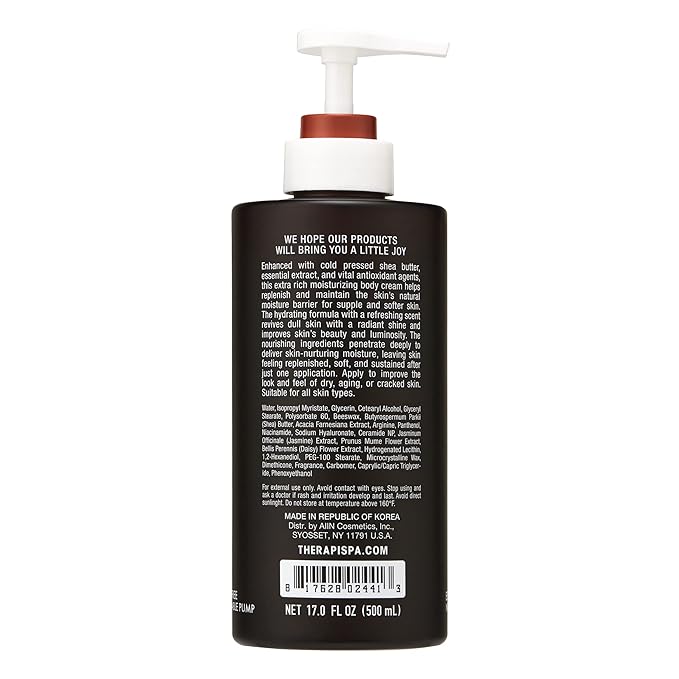 THERAPISPA Scented Body Lotion for Women – Deep Hydration Moisturizer with Shea Butter, Ceramides & Panthenol for Dry Skin – Loved by All Genders (Acacia, 17.0 fl oz)