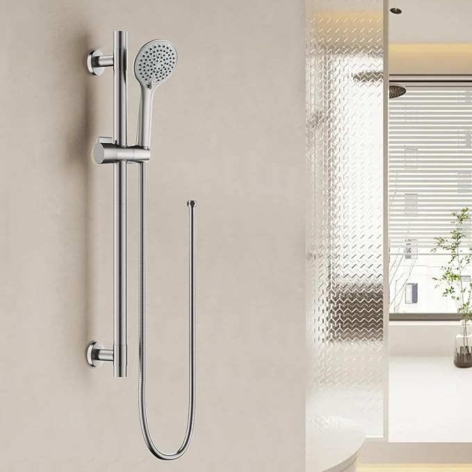 shower hose 304 stainless steel extra long shower hose replacement handheld shower head hose extension (Brushed-Nickel, 78 inch)