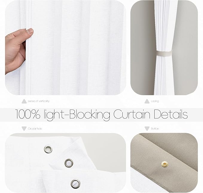 100% Blackout Fabric Folding Door Curtain with Magnetic Closure - Accordion Style for Sliding Doors, Closets,Wardrobe and Temporary Door Solutions Doorway Curtains（W42 x L78, White，1 Panel）
