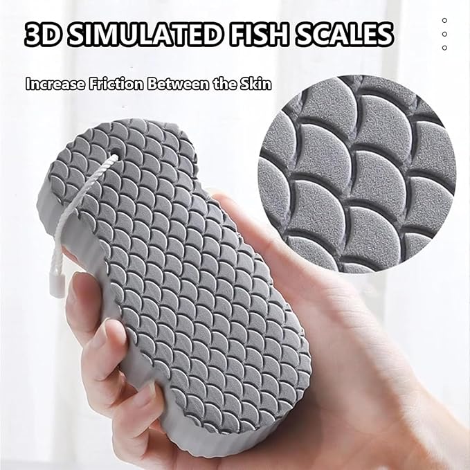 Magic Exfoliating Bath Sponge, 3D Super Soft Exfoliating Bath Sponge, Gentle & Effective Exfoliation, Highly Absorbent Design for Convenience and Durability (2PCS-B)