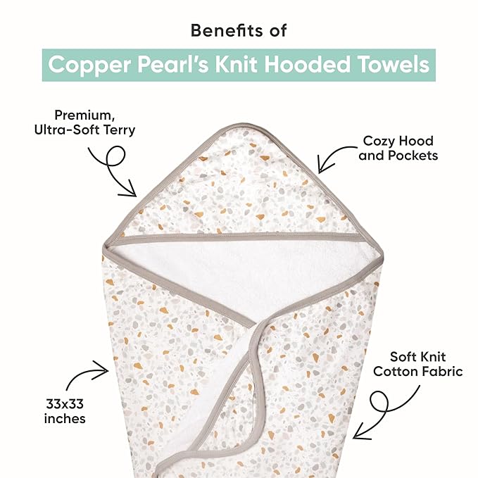 Copper Pearl Hooded Bath Towels Premium Knit/Terry Cloth Baby Towels with Hood, Pockets, and Cool Designs - Great to Gift and Make Bath Time Fun - Baby Bath Towel, Hunter