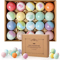 Bath Bombs Set, 20 pcs Natural Shea Butter & Safe Oil Bath Bomb for Skin Moisturizing, Handmade Bubble Bath & Fizzy, Ideal Presents for Women