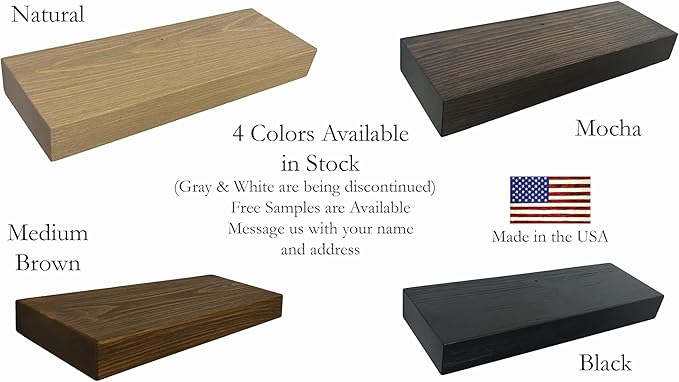 joelsantiques 30 Inch Wide Floating Shelves for Wall - 30x10x2 in - Made of Natural Wood - Easy Install - Heavy Duty - Perfect for Bathroom Kitchen, Living Room - Beige