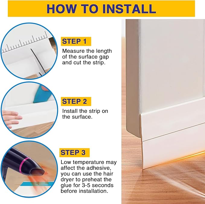 Weather Stripping 32.8FT(L) x 2in(W) Door Draft Stopper Silicone Seal Strip for House and Glass Shower, Door Sweep for Collision and Gaps of Doors and Windows, Weatherproof Soundproof (Black)