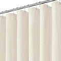 Inhousolu Fabric Shower Curtain Waffle Weave, 230 GSM Heavy Duty, Weighted Hem, 14 Metal Hooks, Water Repellent, Machine Washable, Hotel Spa Luxury Bath Curtain Set, 72 x 72 Inch, Ivory