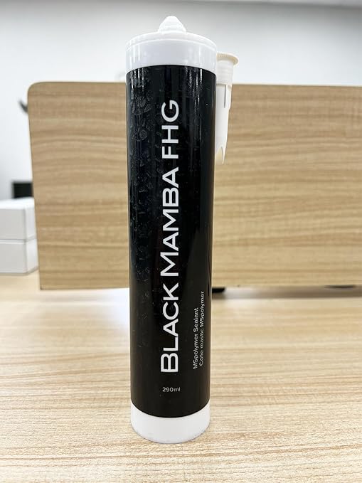 Black Mamba FHG High Tack - Superfast Mono Component Polymer Sealant Cartridge - Black - 12 Pack