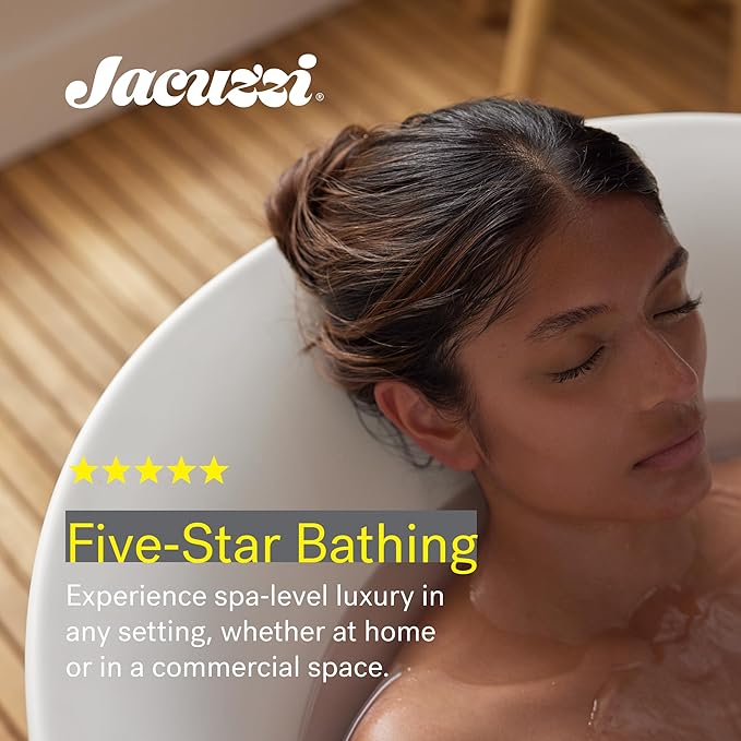 Jacuzzi SIGNATURE Acrylic Drop-In Bathtub, Soaking Sanctuary, Slip Resistant, Universal Drain Placement, 60" (L) x 36" (W), Rectangle, White