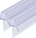 Shower Door Bottom Seal 2-Pack 1/4" x 39" Frameless Glass Shower Door Seal Strip Stop Leaks Create a Water Barrier with Extra Long Lip Covers up to 0.787" (20mm) Gap Replacement Bottom Seal