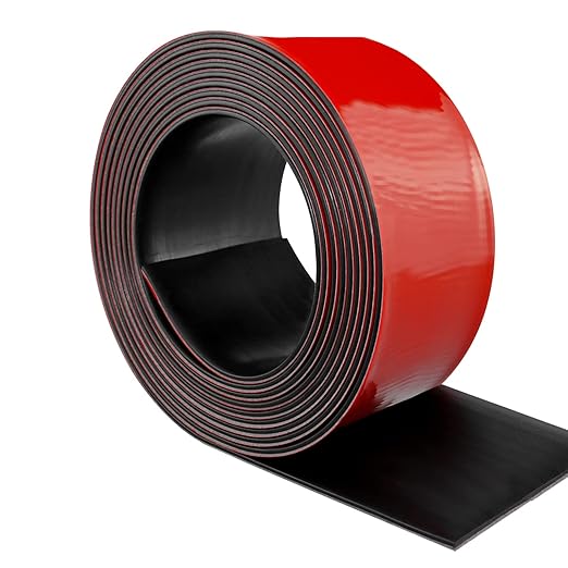 Neoprene Rubber Strips Self Adhesive Solid Rubber Sheets, Rolls & Strips for DIY Gaskets Crafts Pads Seals Warehouse Flooring Neoprene Sheet with Adhesive Backing (3" Wide x 1/16" Thick x 20' Long)
