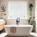 Waterproof EVA Shower Window Curtain 3D Frosted for Privacy, 40 x 36 inch Bpa-Free Vinyl Shower Curtain Liner Small with 2 Large Magnets, Mini Plastic Bathroom Window Curtain Translucent
