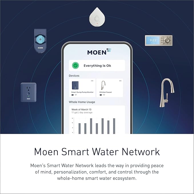 Moen Matte Black Smart Shower 2-Outlet Digital Water System Controller for Thermostatic Shower Valve, TS3302BL