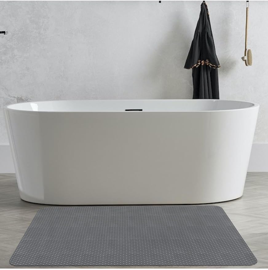 Extra Large Non Slip Shower Mat - Yonala 47.2" x 31.5" Anti Slip Shower Mat for Inside Shower, Trimmable PVC Shower Floor Mat for Shower Stall, Bathroom, Tub, Quick Drying Matt