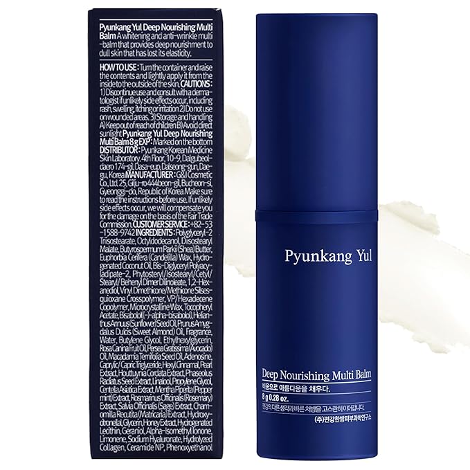 Pyunkang Yul PKY Deep Nourishing Multi Balm - 8g | Hydrating & Soothing All-in-One Balm for Face, Lips & Body, Stocking Stuffer Christmas Holiday New Year gift set