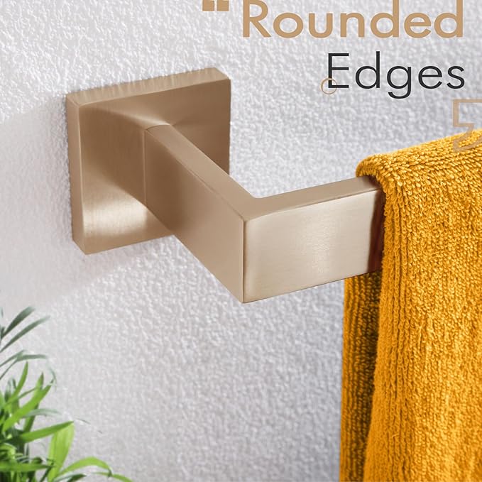 KOKOSIRI 24-Inch Towel Rack for Bathroom Kitchen Towel Bars Wall Mount SUS304 Stainless Steel Towels Holder, Champagne Bronze B4003CPG-L24