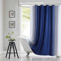 90 Inch Blue Shower Curtain, Extra Long Modern Navy Blue and White Gradient Vertical Stripe Waterproof Polyester Shower Curtains for Bathroom, 72x90 Inches