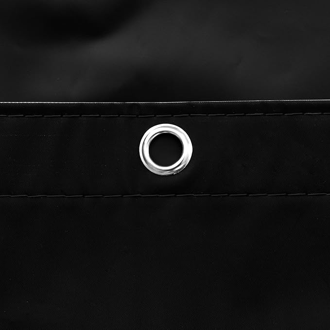 Barossa Design Black Shower Curtain Liner - Premium PEVA Plastic Shower Curtain for Bathroom, Lightweight Standard Size with 3 Magnets, Metal Grommets