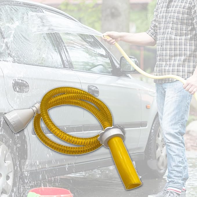Compact ABS Shower Hose, Quick Connect Design with Control, Bathroom & Pet Cleaning Applications, Tool-Free Installation Shower Hose