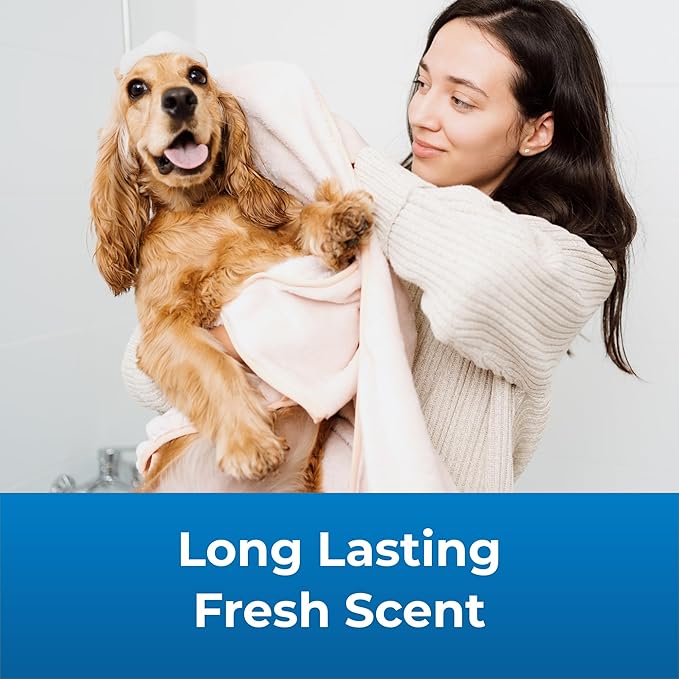 PetAg Fresh ’n Clean Oatmeal ’n Baking Soda Shampoo - Tropical Fresh Scent - 64 oz - Nurtures Dry, Itchy & Sensitive Skin with Vitamin E & Aloe - Strengthens & Repairs Coats - Soap Free